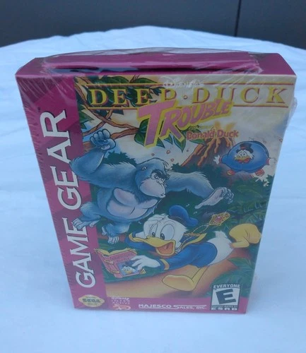 NEW DONALD DUCK DEEP TROUBLE  FACTORY SEALED FOR SEGA GAME GEAR INDENTED BOX