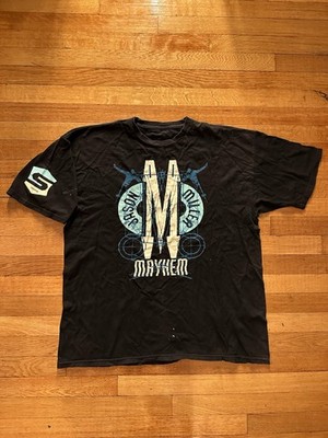 Vtg Y2K Jason Mayhem Miller Strikeforce UFC MMA Graphic T Shirt Mens XL Black