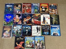 Disney DVD Blu Ray Lot Frozen Snow White Cars Beauty Beast + Harry Potter Shrek+