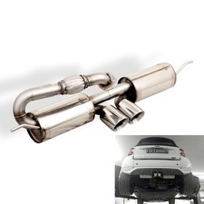 FOX Sportauspuff inkl. Flexrohr mittig 2x80mm für Smart Fortwo Brabus 451 Turbo