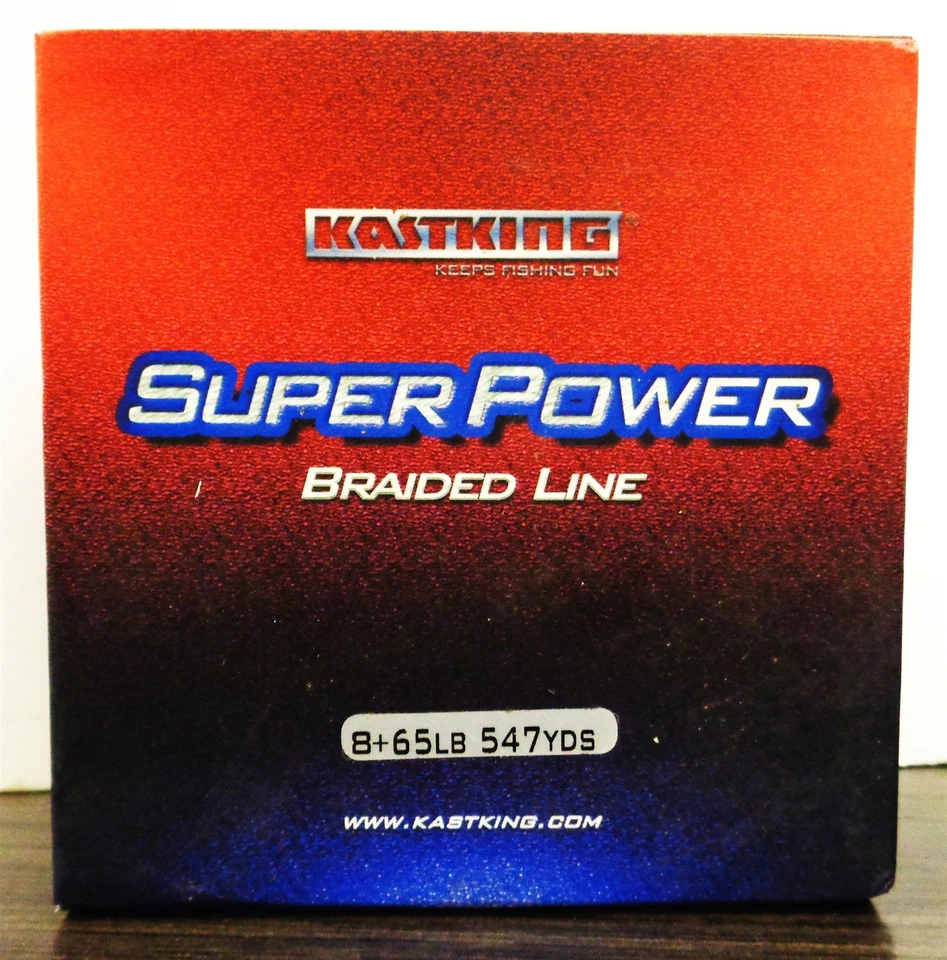 Плетеная леска KastKing SuperPower ~ синяя, 8 нитей, 65 фунтов, 547 ярдов ~ новая в коробке - Изображение 4 из 4