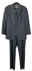 Hugo Boss 2 Piece Formal Suit GRAY Pin Stripe Columbo - 100% Virgin Wool Suit