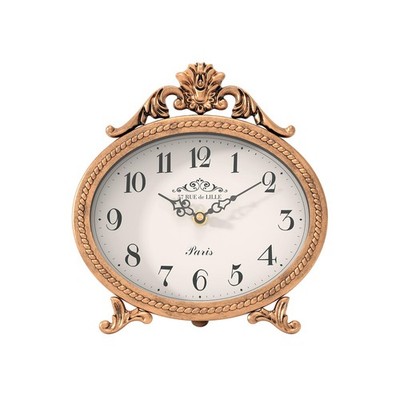 Vintage Table Clock on Stand,Desk and Shelf Decorative Clock,French Rustic Style