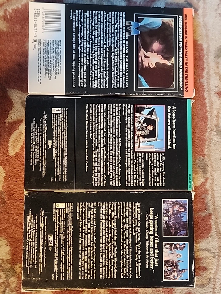 Mad Max 1 2 3 VHS Thai Dub RARE Vintage Action Movie Set Collector’s Edition Foto 2 de 3