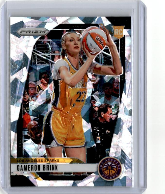 2024 Panini Prizm WNBA #127 Cameron Brink Cracked Ice RC Sparks Rookie