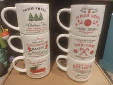 QIKSION 16oz Christmas Coffee Mugs, Large Hot Chocolate Mugs Set of 