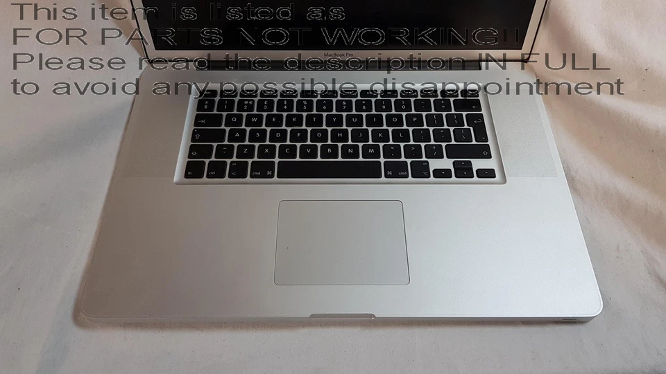 BAD DISPLAY? Apple MacBook Pro Mid 2010 17" Laptop Intel Core i7 8GB 500GB High - Image 4 of 4