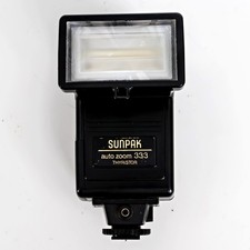 Sunpak Auto Zoom 333 Thyristor Electronic Flash Shoe Mount - Works
