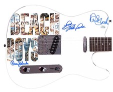 The Beach Boys Johnston Marks Mike Love Autographed Graphics Guitar ACOA Exact P