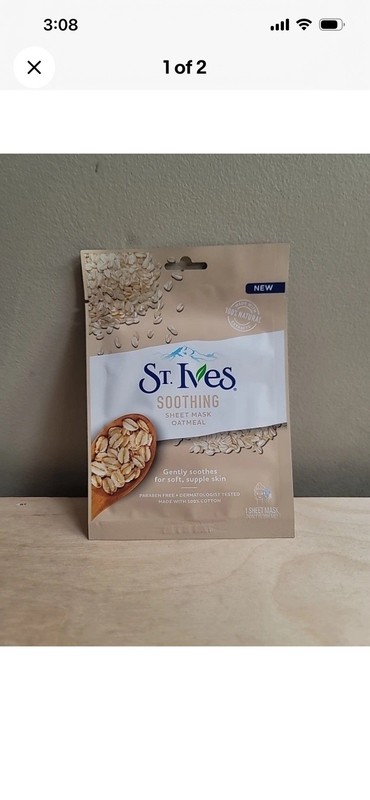 St. Ives Soothing Oatmeal Sheet Mask, 1 Sheet Mask New 