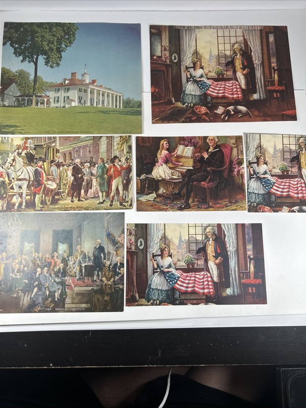 7 Vintage Calendar Top Salesman Samples-George Washington-Luxcraft