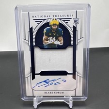 2024 Panini National Treasures Blake Corum Michigan Rookie Patch Autograph 22/49