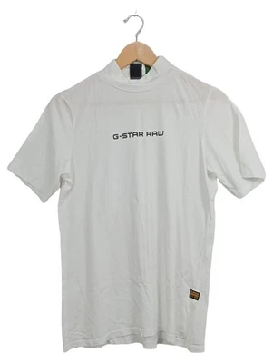 G-Star RAW T-Shirt Femme Blanc Col Roulé Logo (EU 40, INT L) - Photo 1/4