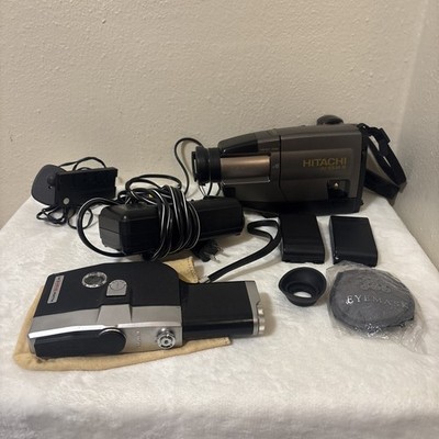 Hitachi VM-E53a With 2 Batteries Tv Cable Charger Fuji Single 8p1 And Bag