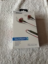 Bose SoundSport In-Ear Wired Headphones Apple iOS Weather & Sweat Resistant Red