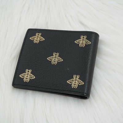 小物 Gucci Bifold Wallet Bee Star Gucci Bee Star Wallet Bifold Black Leather Made in Italy unused