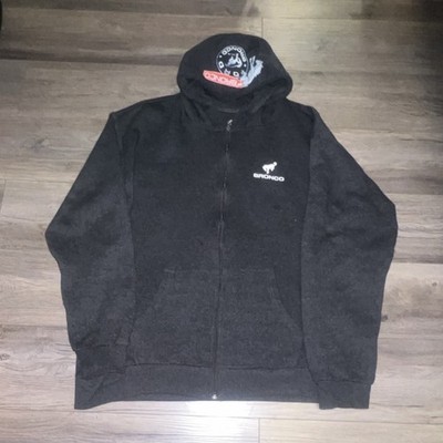 Ford Bronco Men's Black Full Zip Graphic Print Hoodie with Pockets