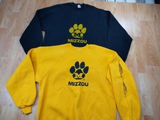 2 Vintage University Of Missouri Tigers Sweatshirts MIZZOU XL Yellow Black