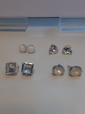 Stunning Four Pack Of Glorious Diamante Earrings