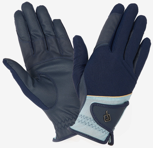 LeMieux Pro Mesh Gloves Performance Soft Feel Riding Navy/Brown/Black/White XSXL - Picture 18 of 19