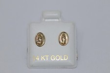 14k Gold Lady Of Guadalupe Stud Earrings