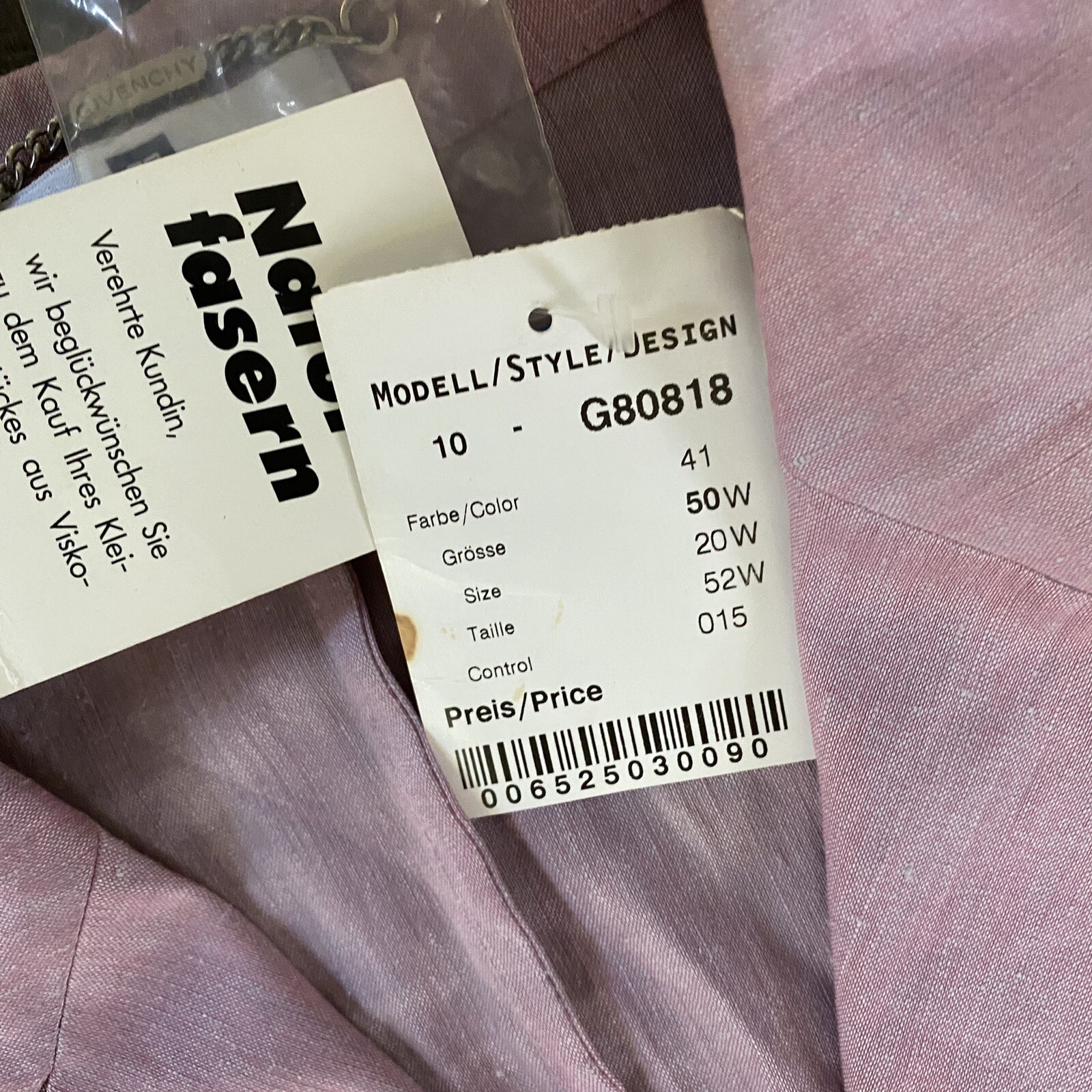 NWT Givenchy Women's Pink Lightweight Coat Button Down Natural Fibre Size 20W image 4
