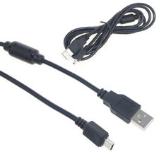 6ft/1.8m USB 2.0 USB Male Type A to Mini B 5pin Cable Cord Lead w/ Magnetic Ring