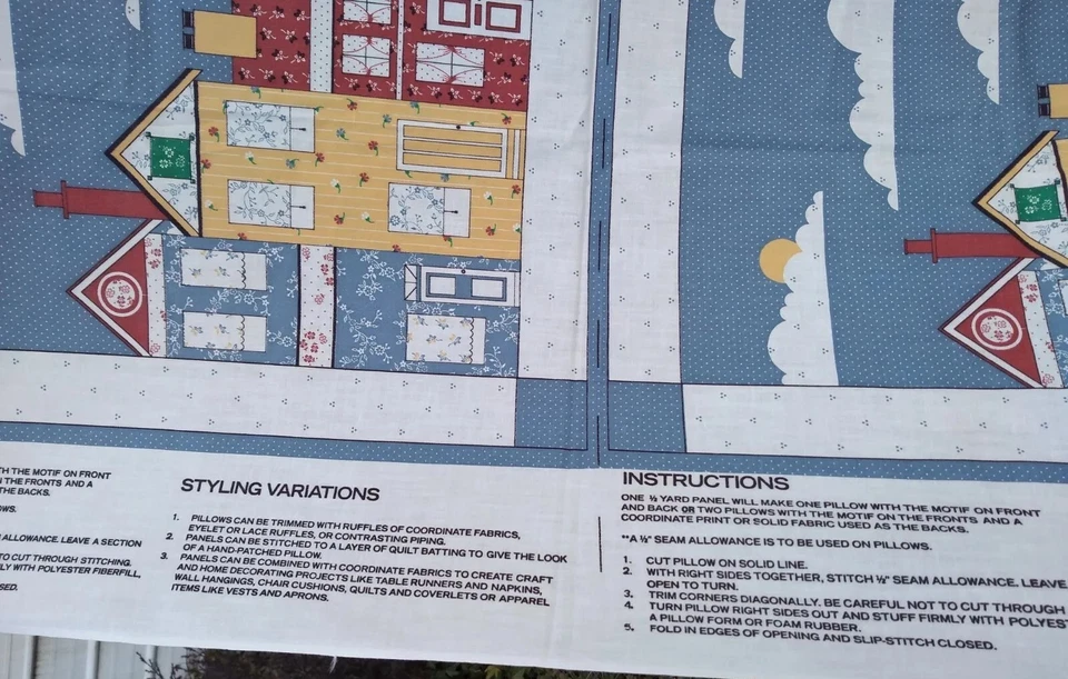 Kit de almohada de tela de algodón vintage arte de la casa Georgia Bonesteel Designs cottagecore Foto 3 de 4