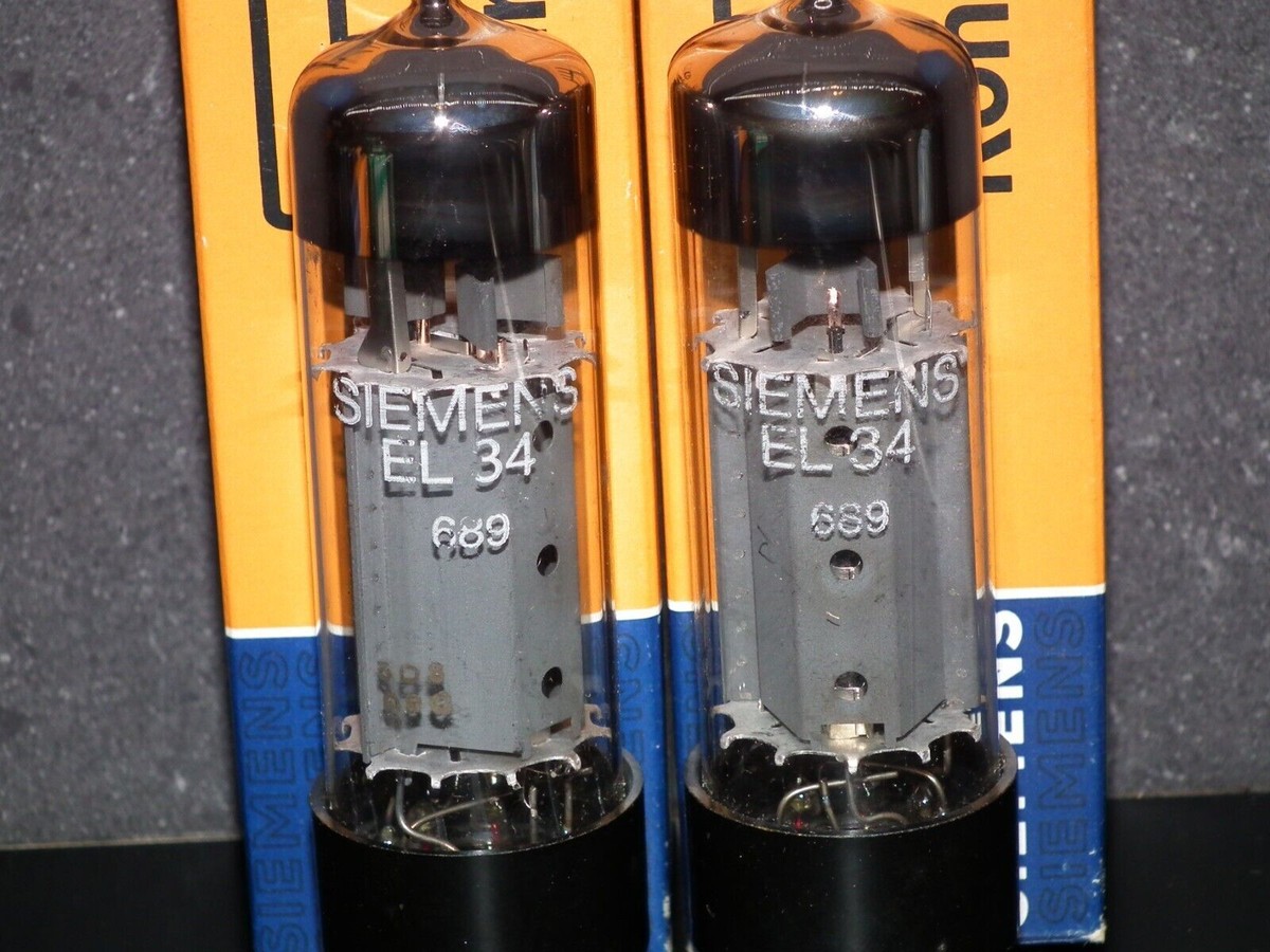 EL34 Siemens 6CA7 NOS NIB Platinum Matched pair WELDED EL34 Siemens 6CA7 NOS NIB Platinum Matched pair WELDED