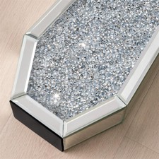 Bodenvase Groß 70cm Silber Dekovasen Wohnzimmer Glas für Pampasgras Dekozweige