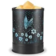 Metal Wax Melts Warmer with 7 Colors LED Light, Electric Scented Wax 