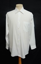 VTG 90s ISSEY MIYAKE im product White Solid Cotton Blend Men's Dress Shirt 41/16