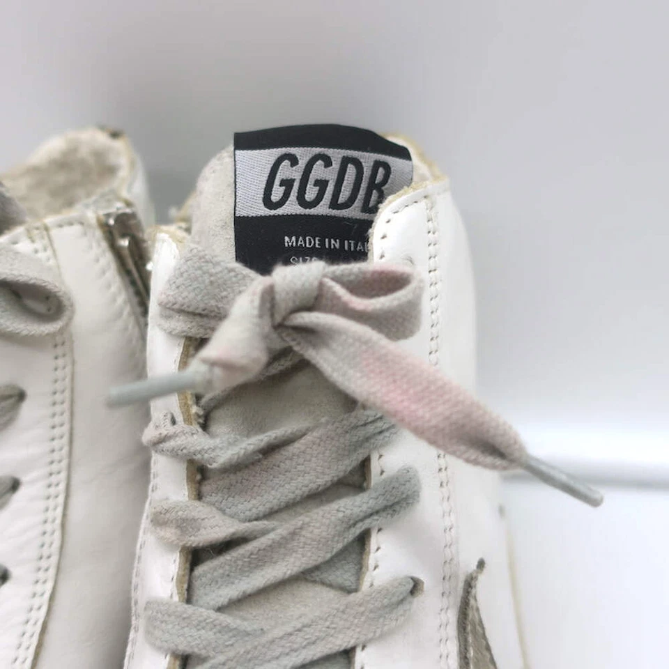 Golden Goose Francy 迷彩饰边高帮运动鞋白色皮革 36 码 — 第 4/4 张图片