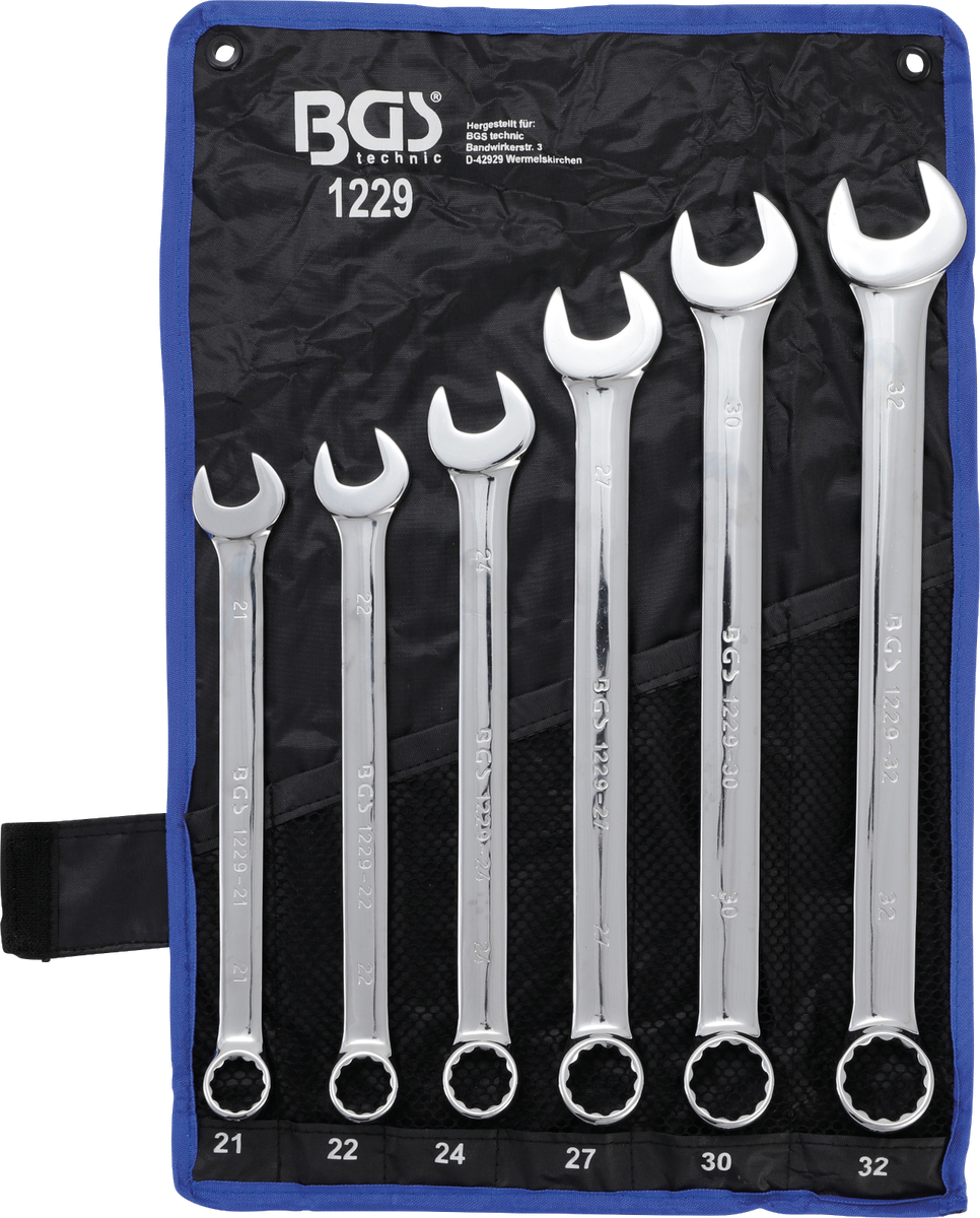 BGS 30675 Combination Spanner Wrench 25/32 Inch - Chrome Vanadium Steel 12-Point Ratchet End