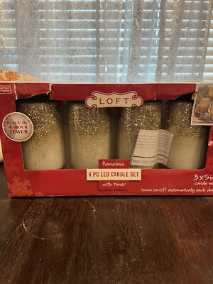 Loft Living Flameless 4 Pc LED Candle Set With Timer