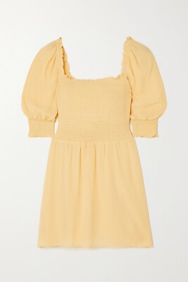 reformation yellow dress long sleeve Reformation Eveline Knit Dress In Sunshine