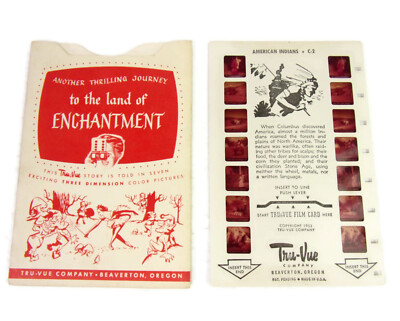 Vtg 1953 American Indians C-2 Tru Vue Film Card Journey / Land Of Enchantment