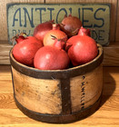 Farmhouse Antique GH Welles Dry Wood Grain Measure Metal Bands Sides &Bottom 19C — photo 6