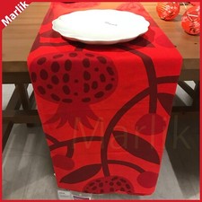 Rare Ikea Fossta Tablecloth, Pomegranates Pattern/Red 55x79" Christmas Valentine