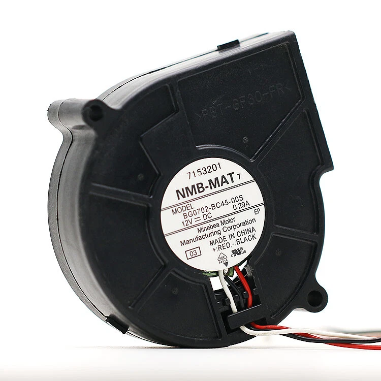 NMB BG0702-BC45-00S 12V 0.29A 7025 7CM 3-pin cooling turbofan blower - Image 4 of 4