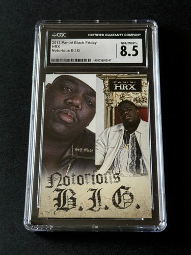 2013 Panini HRX Black Friday THE NOTORIOUS BIG Christopher Wallace CGC 8.5 Music