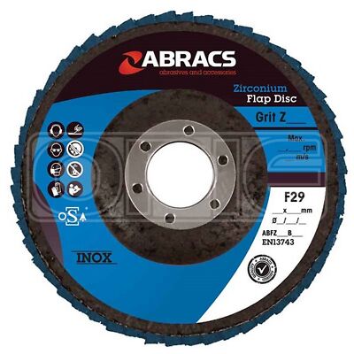 P40 Zirkonium Klappscheiben - 5er Pack Premium Qualität Zirkonium - Abracs WAF104N