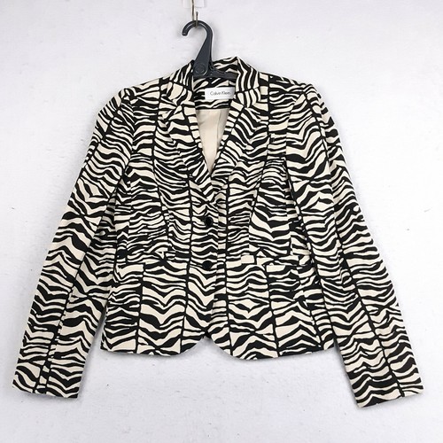 Calvin Klein Linen Blend Blazer Womens 