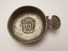 TASTE VIN TASSE ETAIN TRES ANCIEN ARMOIRIE POINCON COURONNE ROYALE