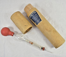 ANCIENNE PIPETTE  GECO DENSIMETRE A COLLERETTE N° 723 TER DANS SON ETUI EN BOIS