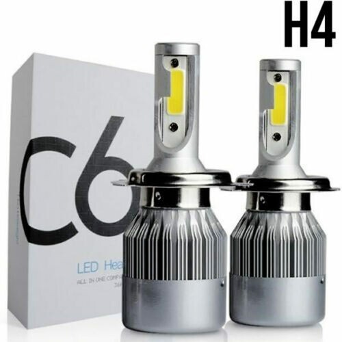 COPPIA LAMPADE A LED Per Auto Moto H4 6500K 55W Luce Bianca EUR 26,05 - IT - Foto 5