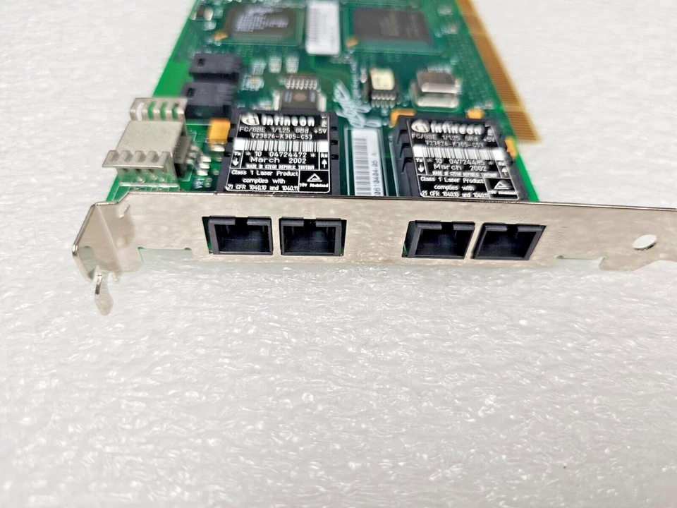 Q-Logic Lot of 2 QLA2212F/66 Dual Channel Gigabit FC PCI-X SC Adapter FC0610404 - Image 4 of 4