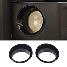 Cubierta de borde de faro antiniebla delantero negro brillante exterior para Hummer H3 2005-2009
