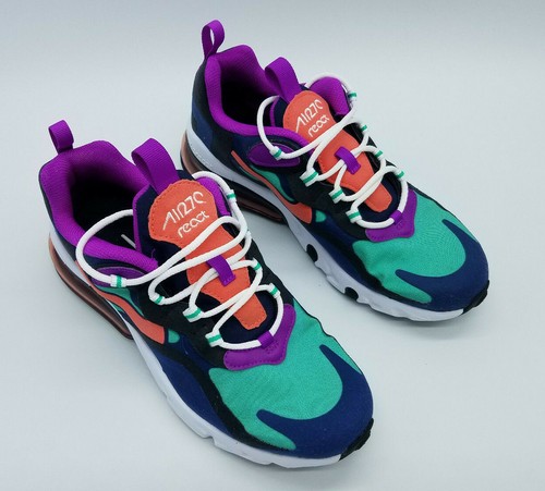 Nike Air Max 270 React Gs Shoes Kinetic Green Bq0103 402 Youth 6y Women S 7 5 Ebay