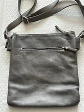 I MEDICI Firenze Gray LEATHER CROSSBODY BAG